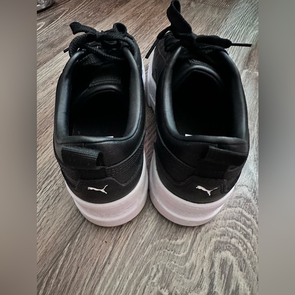 PUMA 👟 Mayze Black Leather Platform US Women’s Size 10 - Picture 9 of 14
